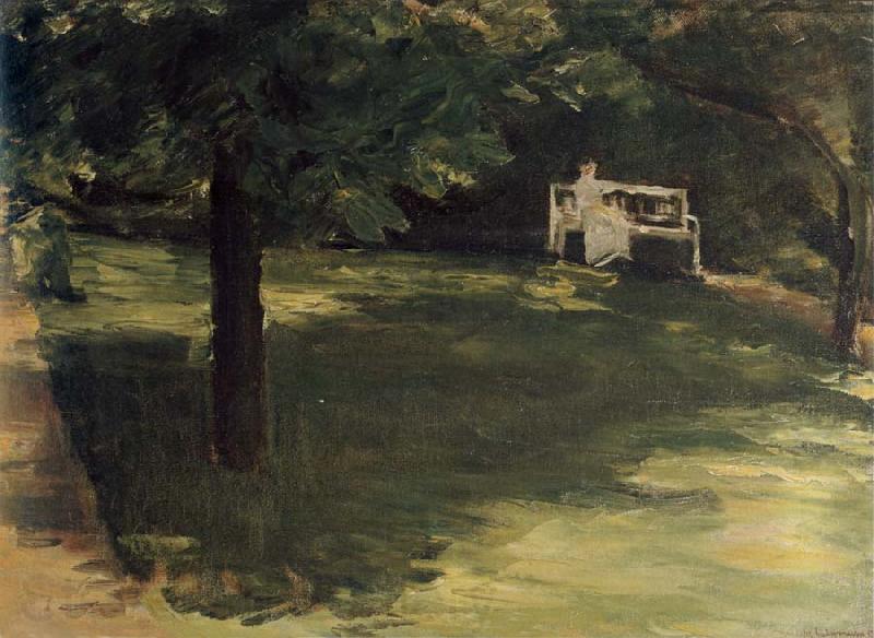 Max Liebermann Garden Bench beneath the Chesnut Treses in t he Wannsee Garden Norge oil painting art